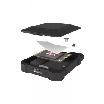 Išorinis M.2 NVMe SSD dėklas icybox IB-1601MP-CU31 USB 3.2 Gen 2 Type-C 10 Gbps