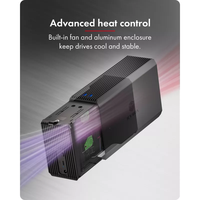 ICY BOX IB-RD3720-CU3 Išorinis HDD/SSD dėklas Juodas 2.5/3.5 colio