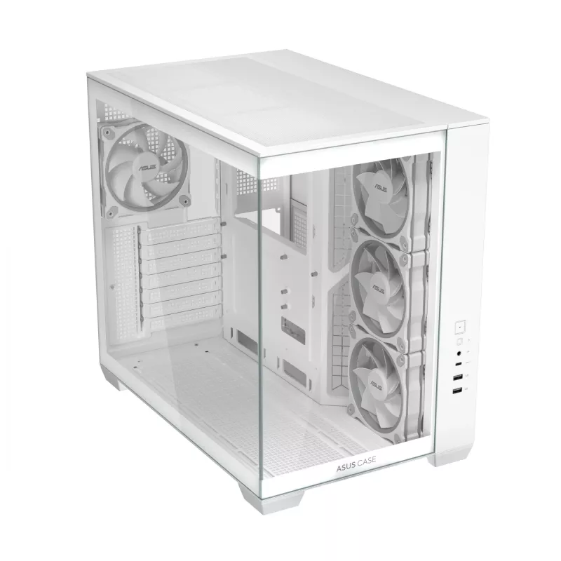 Korpusas ASUS A32 PLUS/WT/TG/ARGB Mid Tower, baltas, ATX, grūdintas stiklas, ARGB, USB-C, palaiko iki 420 mm GPU