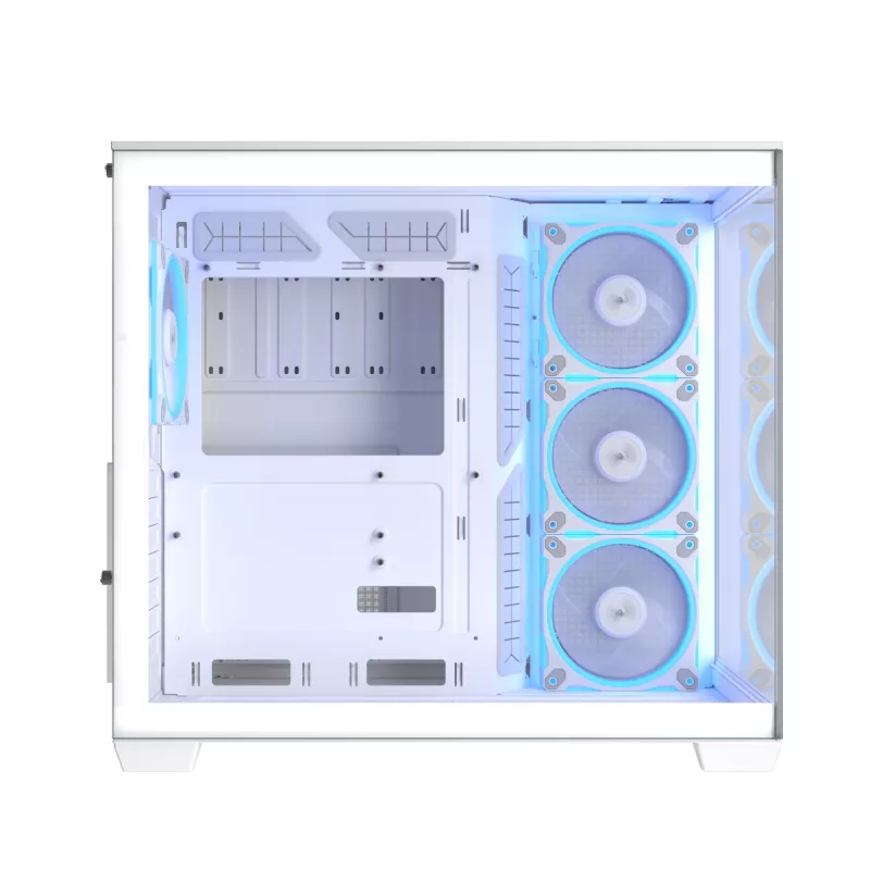 Korpusas ASUS A32 PLUS/WT/TG/ARGB Mid Tower, baltas, ATX, grūdintas stiklas, ARGB, USB-C, palaiko iki 420 mm GPU