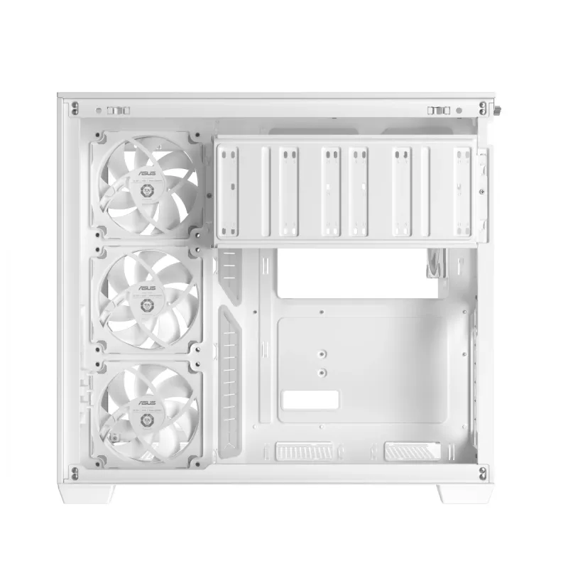 Korpusas ASUS A32 PLUS/WT/TG/ARGB Mid Tower, baltas, ATX, grūdintas stiklas, ARGB, USB-C, palaiko iki 420 mm GPU