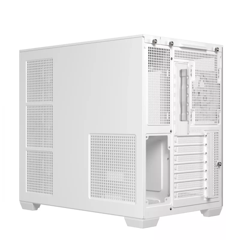 Korpusas ASUS A32 PLUS/WT/TG/ARGB Mid Tower, baltas, ATX, grūdintas stiklas, ARGB, USB-C, palaiko iki 420 mm GPU