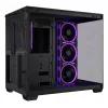 ASUS A32 PLUS ATX korpusas, juodas – grūdintas stiklas, RGB ventiliatoriai, USB-C