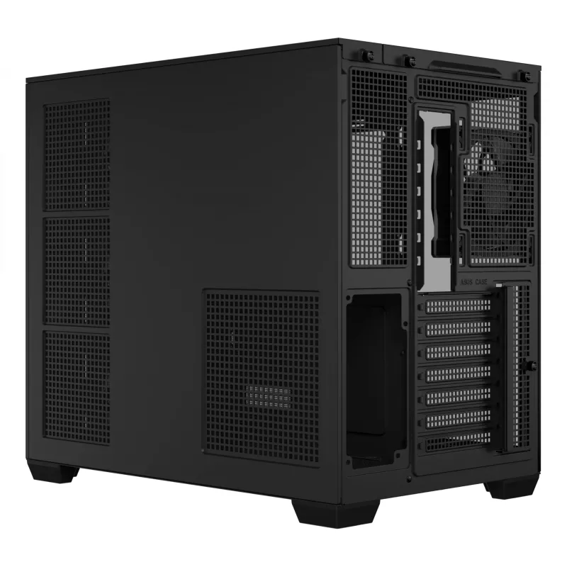 ASUS A32 PLUS ATX korpusas, juodas – grūdintas stiklas, RGB ventiliatoriai, USB-C