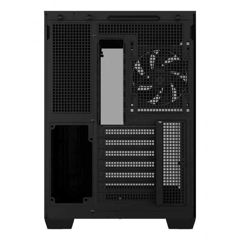 ASUS A32 PLUS ATX korpusas, juodas – grūdintas stiklas, RGB ventiliatoriai, USB-C