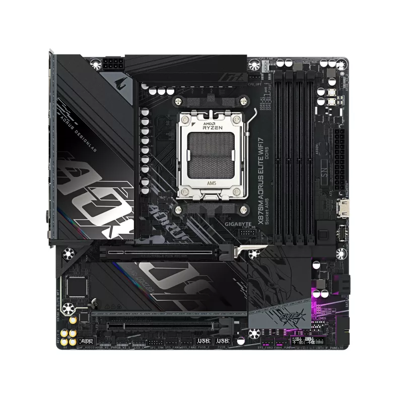 Motininė plokštė GIGABYTE X870M AORUS ELITE WIFI7, AMD X870, Socket AM5, ATX