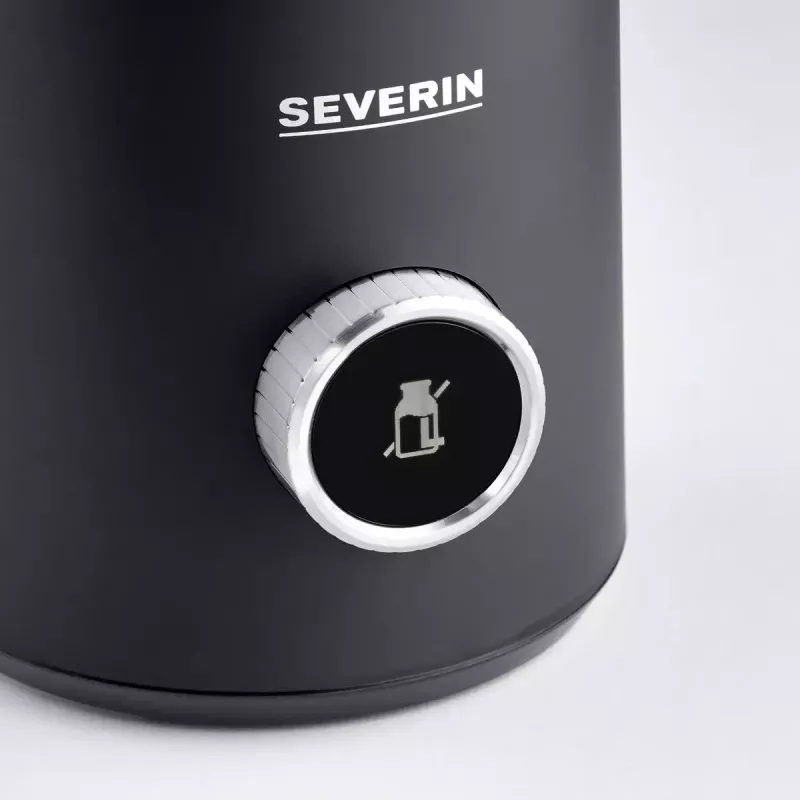 Automatinis pieno putotojas Severin Spuma 700 Plus juodas nerūdijantis plienas SM 3587