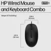 Pelių ir klaviatūros rinkinys HP 225 Wired Mouse and Keyboard Combo G2 USB