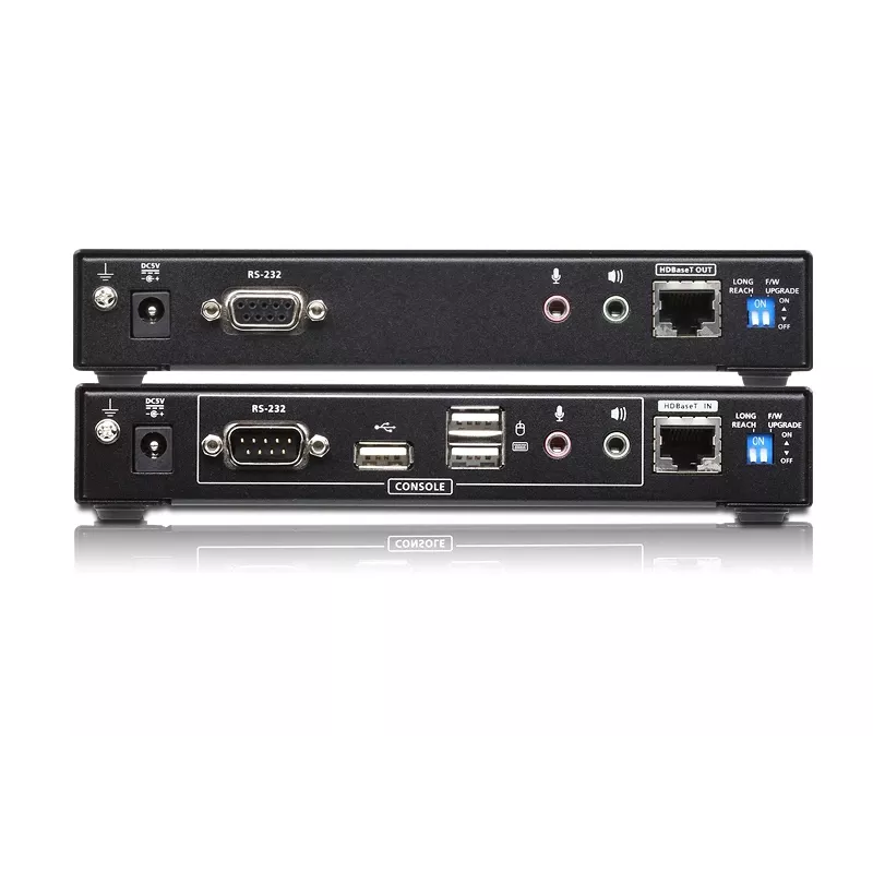 ATEN CE624 USB 2.0 DVI Dual View HDBaseT 2.0 KVM prailgintuvas su garsu ir RS-232 (150 m)