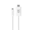 HDMI kabelis 4smarts 540955 2m USB C HDMI Type A baltas