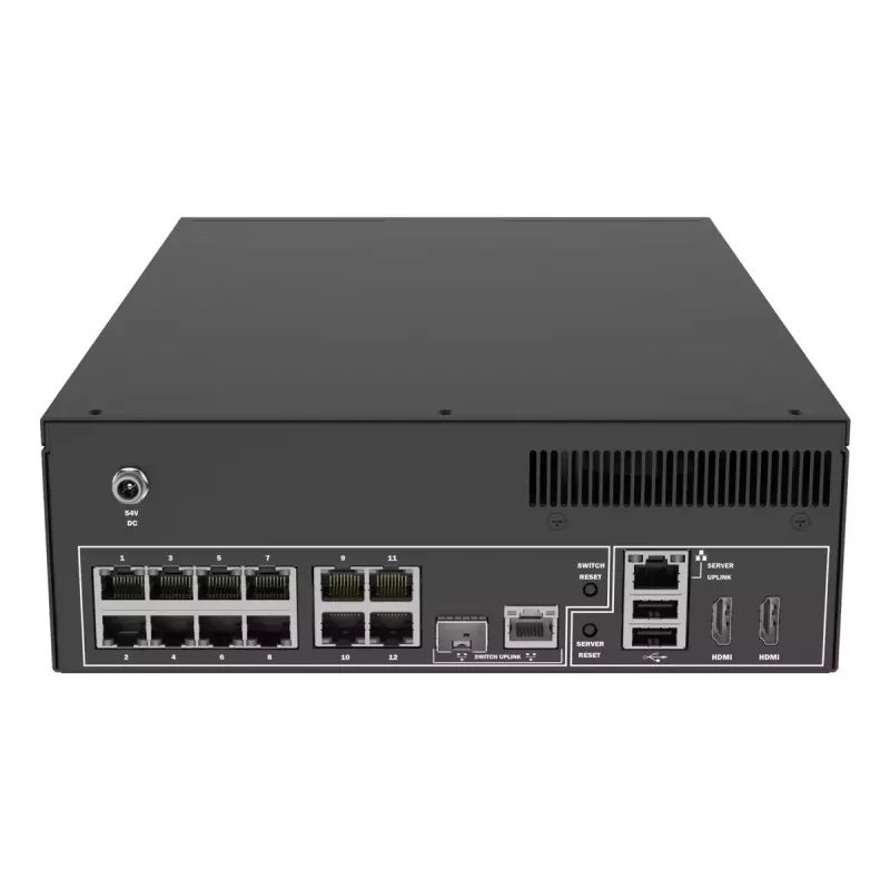 Tinklinis vaizdo registratorius AXIS S2212 Mk II — 12 kanalų, 6 TB HDD, 256 GB SSD, 1080p, IEEE 802.3at