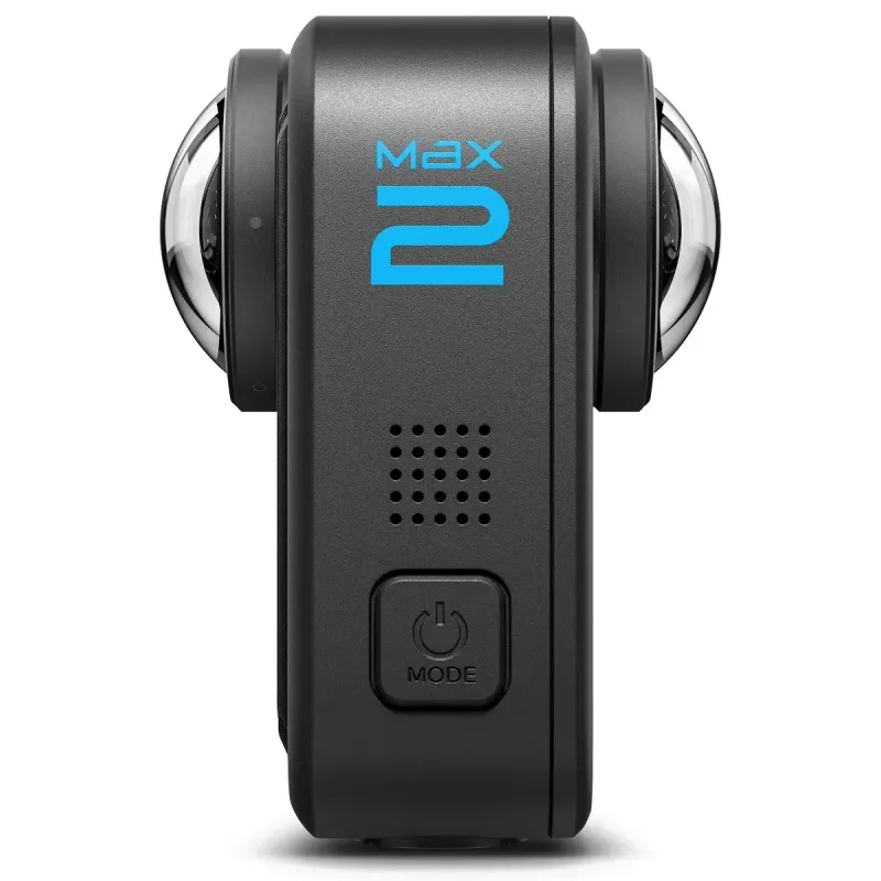 Veiksmo kamera GoPro MAX 2 – 29,5 MP, 8K Ultra HD vaizdo įrašas 100 kadrų per sekundę, GPS, Wi‑Fi, įmontuotas LCD ekranas