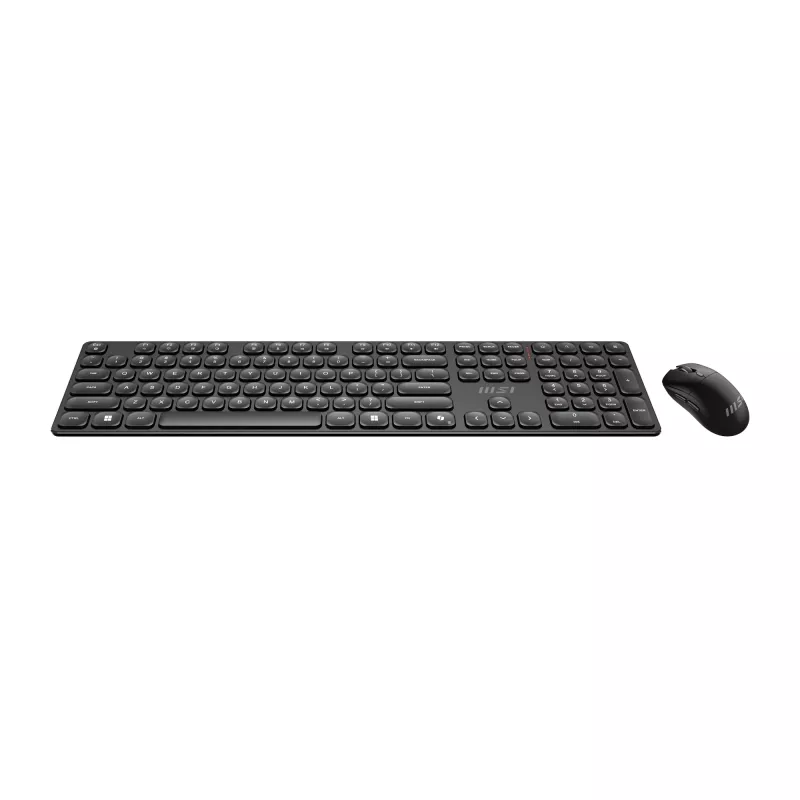 MSI FORGE K210 belaidis klaviatūros ir pelės rinkinys, namams/biurui, USB, QWERTY, JAV anglų, juoda