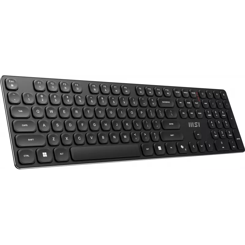 MSI FORGE K210 belaidis klaviatūros ir pelės rinkinys, namams/biurui, USB, QWERTY, JAV anglų, juoda