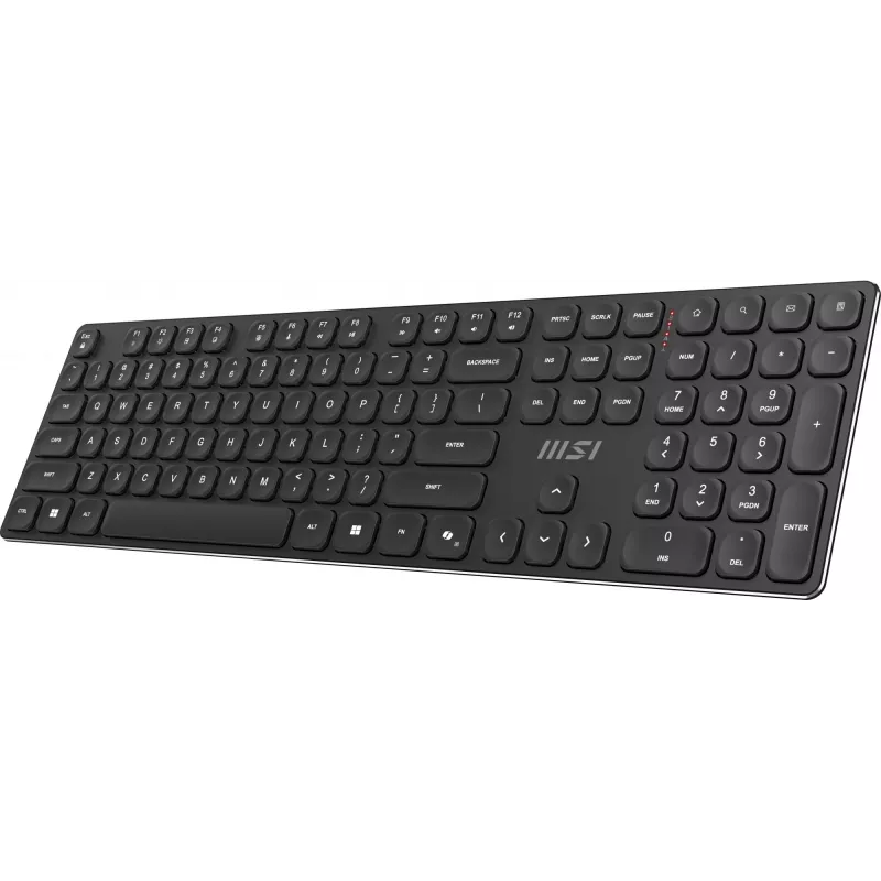 MSI FORGE K210 belaidis klaviatūros ir pelės rinkinys, namams/biurui, USB, QWERTY, JAV anglų, juoda