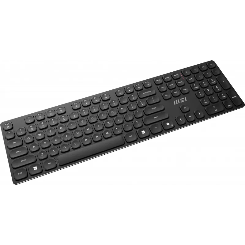 MSI FORGE K210 belaidis klaviatūros ir pelės rinkinys, namams/biurui, USB, QWERTY, JAV anglų, juoda