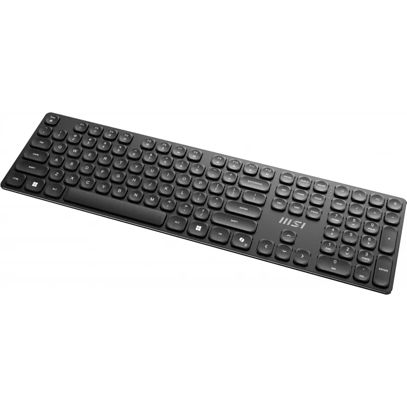 MSI FORGE K210 belaidis klaviatūros ir pelės rinkinys, namams/biurui, USB, QWERTY, JAV anglų, juoda