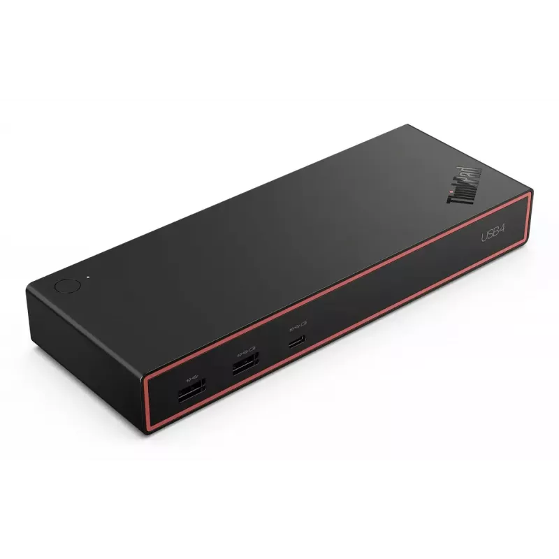 Dokavimo stotelė Lenovo ThinkPad USB4 Dock 5000 — laidinis Thunderbolt 4, 65 W PD, 3840×2160, HDMI, 4× USB-A, Gigabit Ethernet, juoda