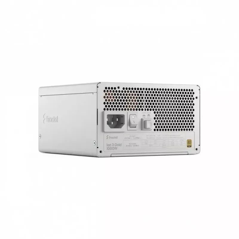Maitinimo blokas Fractal Design FDE Ion+ 3 GOLD 1000W 80+ GOLD Baltas — 1000 W, 80+ Gold efektyvumas, ATX