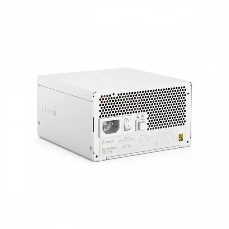 Maitinimo blokas Fractal Design FDE Ion+ 3 GOLD 1000W 80+ GOLD Baltas — 1000 W, 80+ Gold efektyvumas, ATX