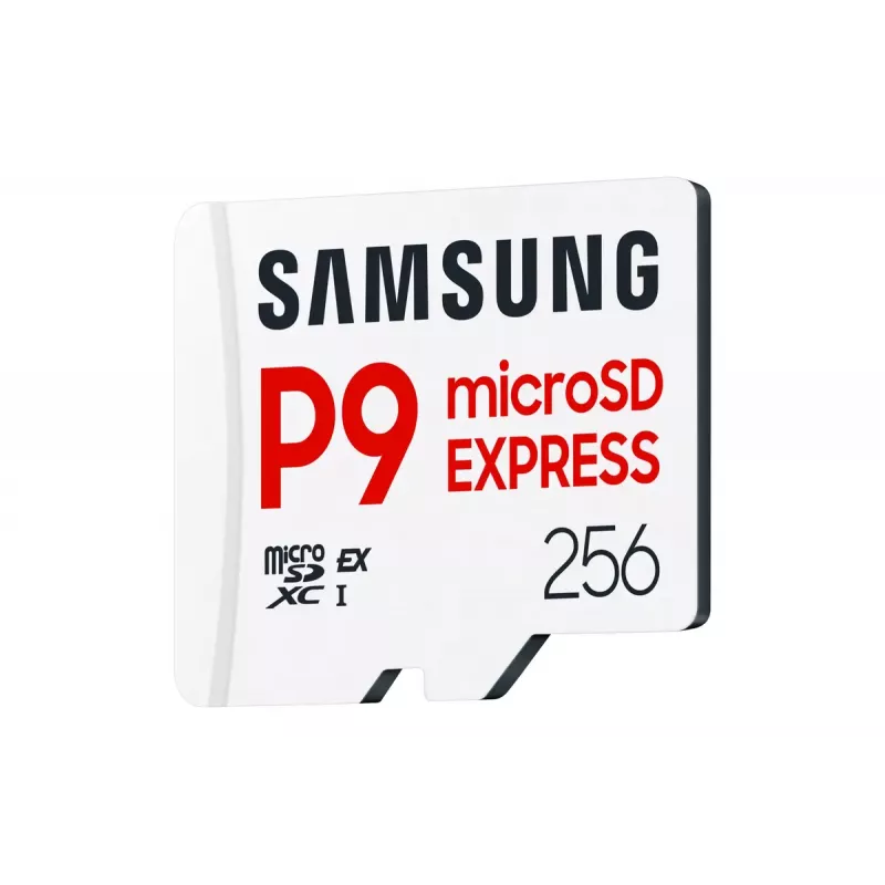microSDXC atminties kortelė Samsung P9 Express 256 GB — UHS-I, skaitymas 800 MB/s, V30, U1, patvari