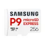 microSDXC atminties kortelė Samsung P9 Express 256 GB — UHS-I, skaitymas 800 MB/s, V30, U1, patvari