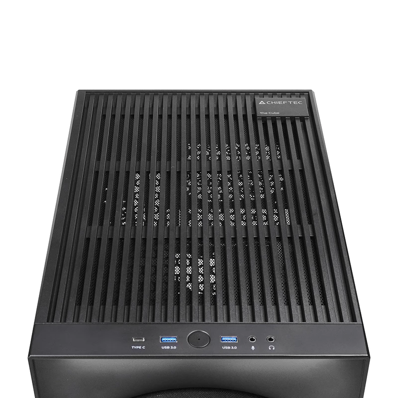 Korpusas CHIEFTEK CI-03B-OP Cube juodas – Micro ATX/Mini-ITX, 2x3.5 colio + 2x2.5 colio, 1x200 mm priekinis ventiliatorius