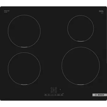 Indukcinė kaitlentė Bosch Serie 4 PUE611BB5D, 4 zonų, be rėmo, juoda, 59,2×52,2 cm, stiklo keramika, liečiamas valdymas