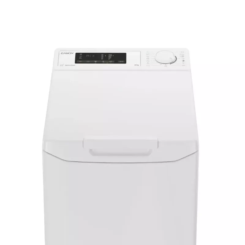 Skalbimo mašina su viršutiniu pakrovimu CANDY TCA283D2-S, 8 kg, 1200 aps/min, balta