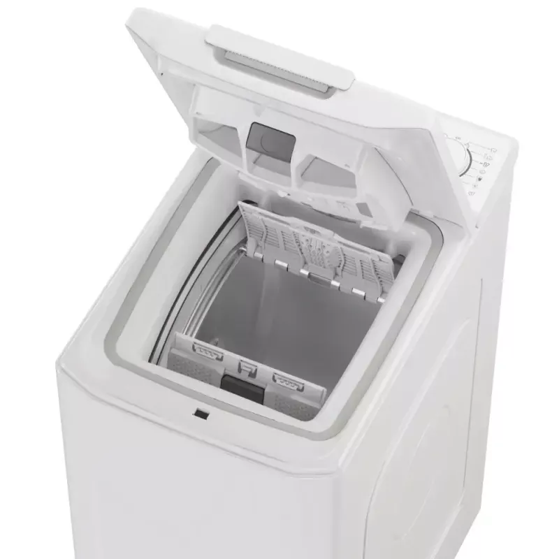 Skalbimo mašina su viršutiniu pakrovimu CANDY TCA283D2-S, 8 kg, 1200 aps/min, balta