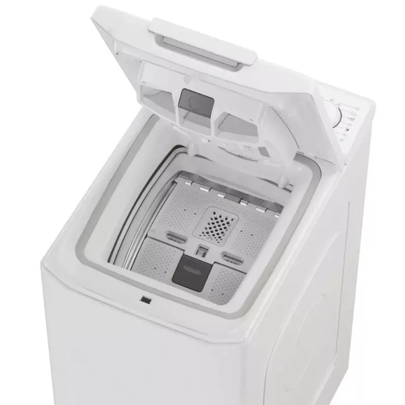Skalbimo mašina su viršutiniu pakrovimu CANDY TCA283D2-S, 8 kg, 1200 aps/min, balta