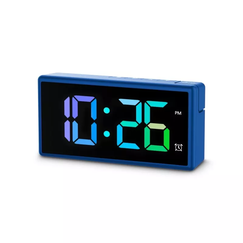 Skaitmeninis žadintuvas Hama Ibiza Blue LCD baterija USB 150x34x73 mm
