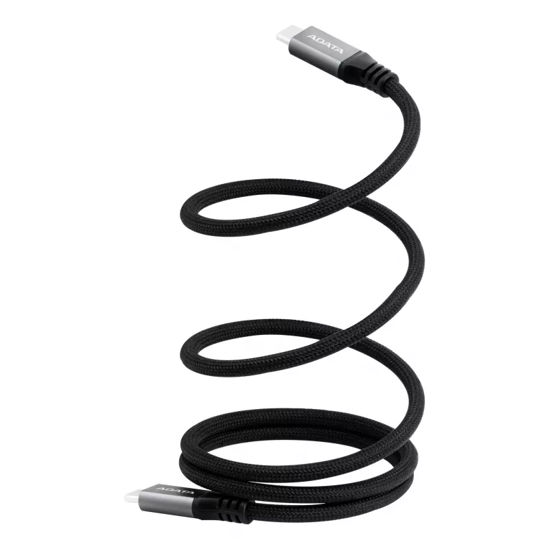 USB C į USB C duomenų laidas ADATA CACCU3-100W-100AN-BK — USB 3.2 Gen 2 (10 Gbit/s), 1 m, Juodas