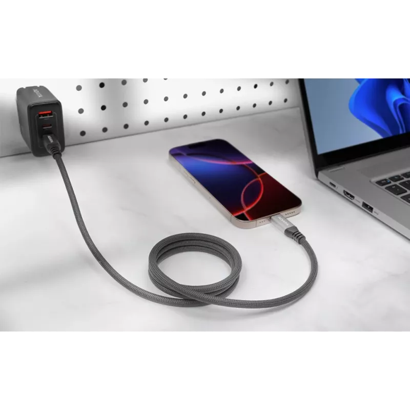 USB C į USB C duomenų laidas ADATA CACCU3-100W-100AN-BK — USB 3.2 Gen 2 (10 Gbit/s), 1 m, Juodas
