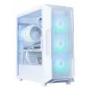 Korpusas ZALMAN i3 NEO ARGB V2 WHITE Midi Tower, grūdintas stiklas, 3x120 mm priekiniai ventiliatoriai, palaiko ATX/Mini-ITX