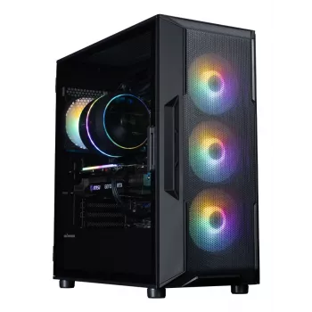 ZALMAN I3 NEO V2 vidutinis bokštinis kompiuterio korpusas, juodas, 4 RGB ventiliatoriai, ATX/microATX palaikymas