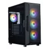 ZALMAN I3 NEO V2 vidutinis bokštinis kompiuterio korpusas, juodas, 4 RGB ventiliatoriai, ATX/microATX palaikymas