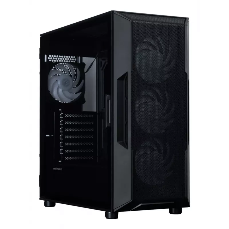 ZALMAN I3 NEO V2 vidutinis bokštinis kompiuterio korpusas, juodas, 4 RGB ventiliatoriai, ATX/microATX palaikymas