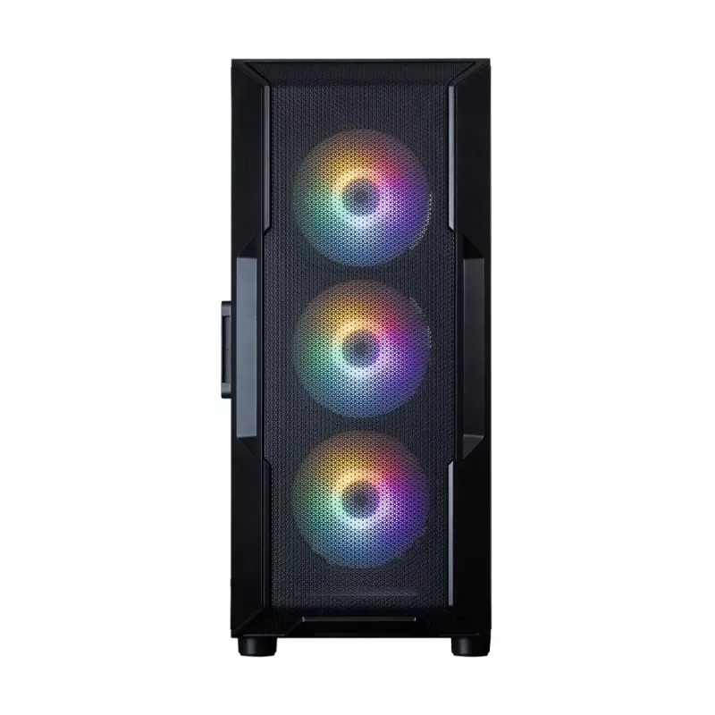 ZALMAN I3 NEO V2 vidutinis bokštinis kompiuterio korpusas, juodas, 4 RGB ventiliatoriai, ATX/microATX palaikymas