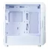 Kompiuterio korpusas Zalman I3 NEO V2 WHITE Midi Tower, ATX/Mini-ITX, grūdintas stiklas, 3x120mm priekiniai ventiliatoriai, USB 3.2 Gen1