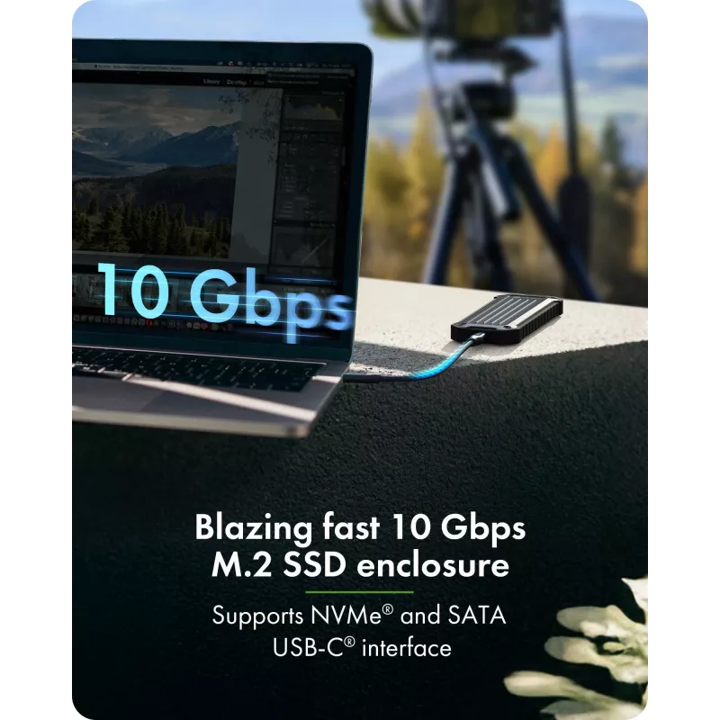 Priedas: icybox IB-1827MCP-C31 M.2 NVMe ir SATA dviejų lizdų adapteris