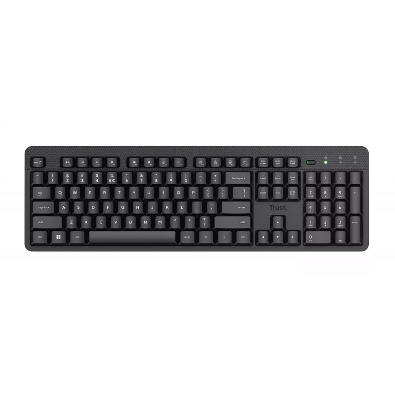 Trust Ody II belaidė klaviatūra Office RF Wireless QWERTY JAV anglų juoda