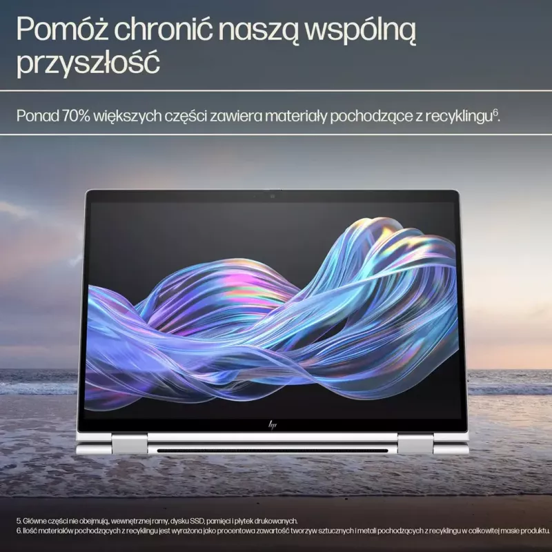 Hibridinis 2-in-1 nešiojamas kompiuteris HP EliteBook X Flip G1i 14 colių — Intel Core Ultra 5 8 branduolių 4,5 GHz, 512 GB SSD, WUXGA lietimui jautrus IPS, Windows 11 Pro