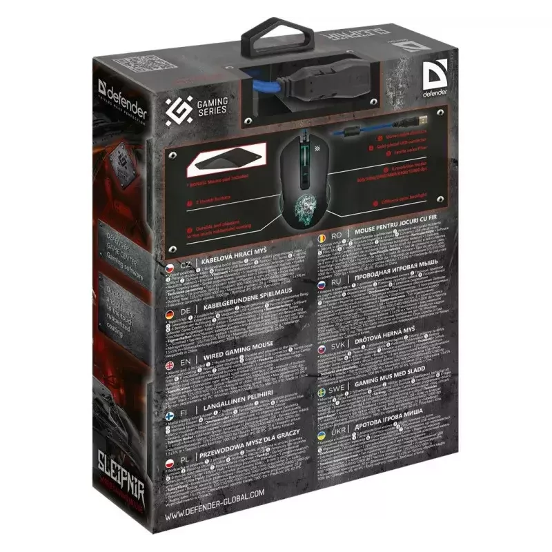 Pelė Defender GM-927 Sleipnir Optic 12800dpi 6P
