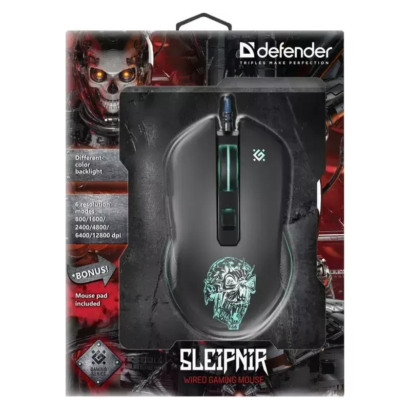 Pelė Defender GM-927 Sleipnir Optic 12800dpi 6P