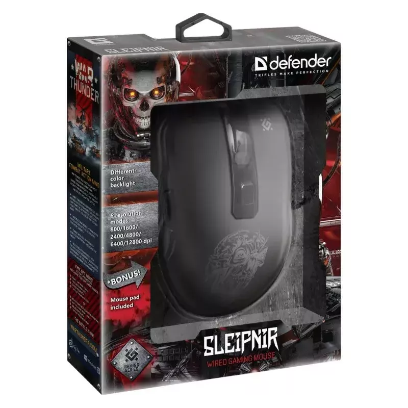 Pelė Defender GM-927 Sleipnir Optic 12800dpi 6P