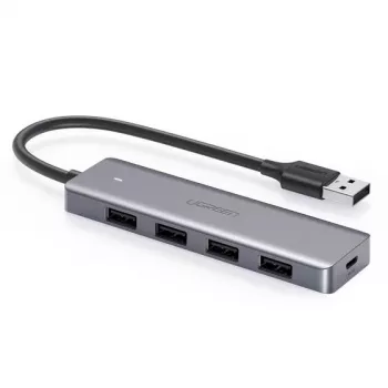 USB šakotuvas UGREEN 50985 (4× USB 3.2 Gen 1 Type-A, 5 Gb/s, sidabrinis)
