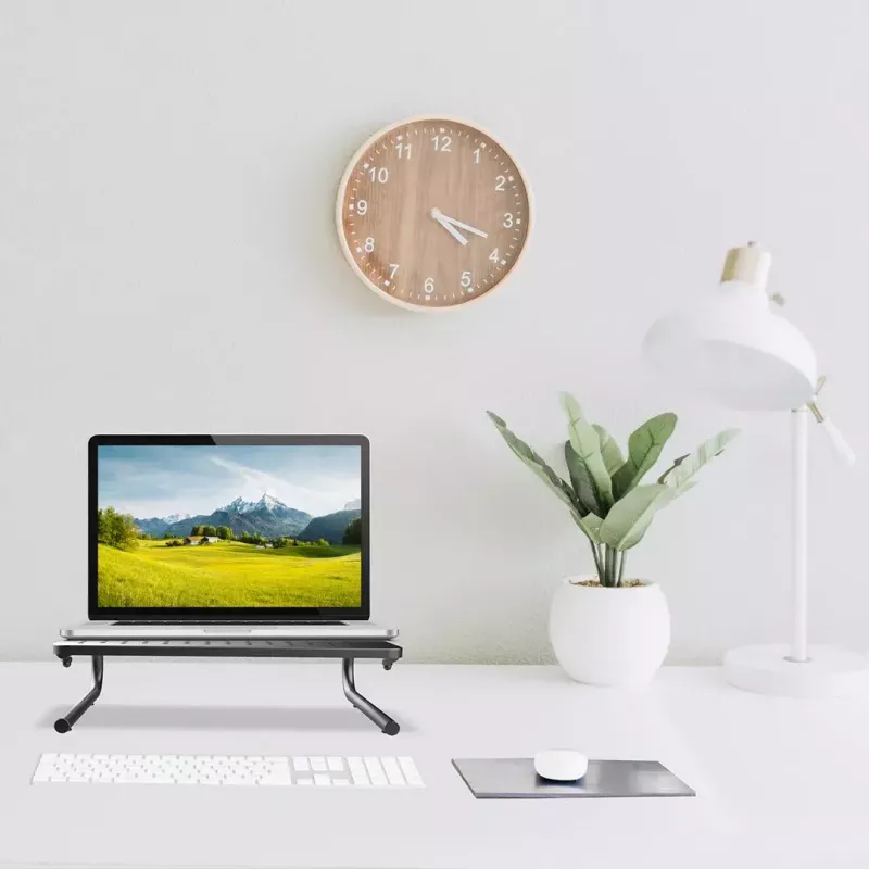 Stovas monitoriui MACLEAN MC-948, 13–32 colių ekranams, reguliuojamas aukštis ir kampas, juodas, 370×235×100 mm, iki 20 kg