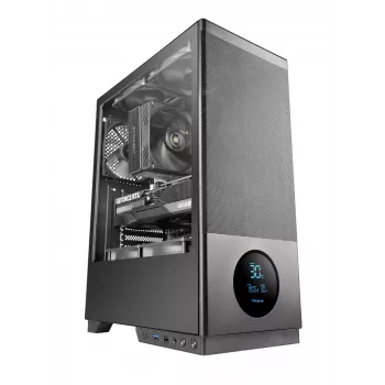 TACENS 2SAGITTA20 kompiuterio korpusas Midi Tower, grūdintas stiklas, ATX/Micro-ATX/Mini-ITX, 1x3.5 colio + 2x2.5 colio, LED, ventiliatoriai įtraukti