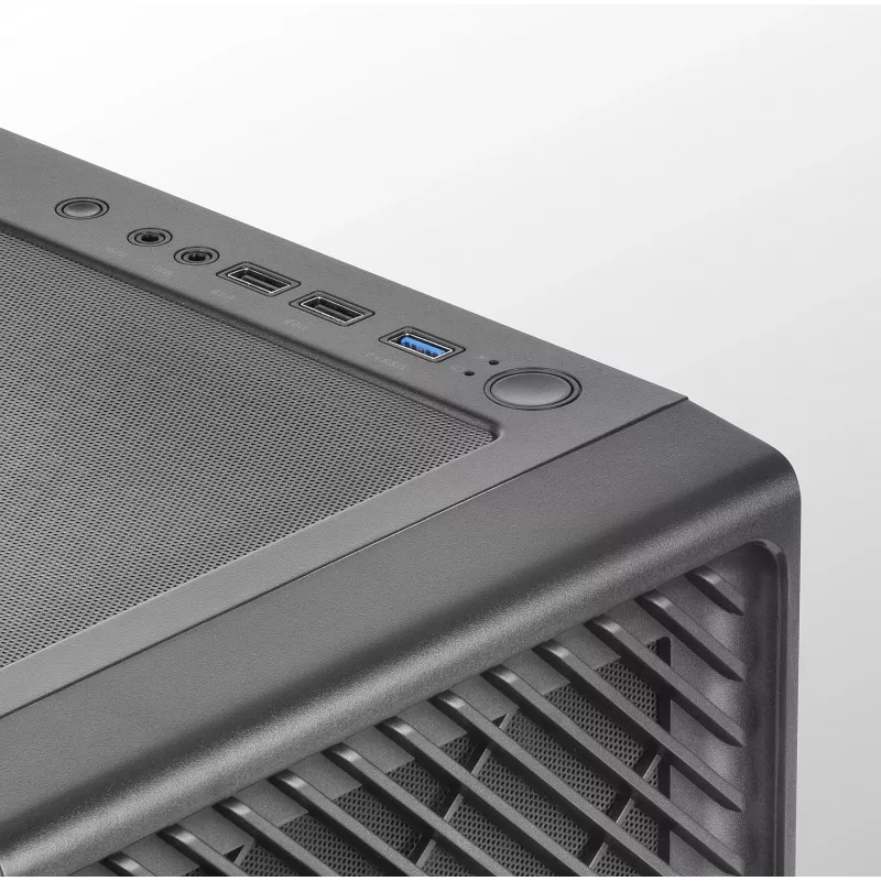 Mars Gaming MC-F Black, ATX Gaming Semitower, pilnas grūdinto stiklo langas, metalinis tinklelis priekyje, 4x 120mm ARGB ventiliatoriai